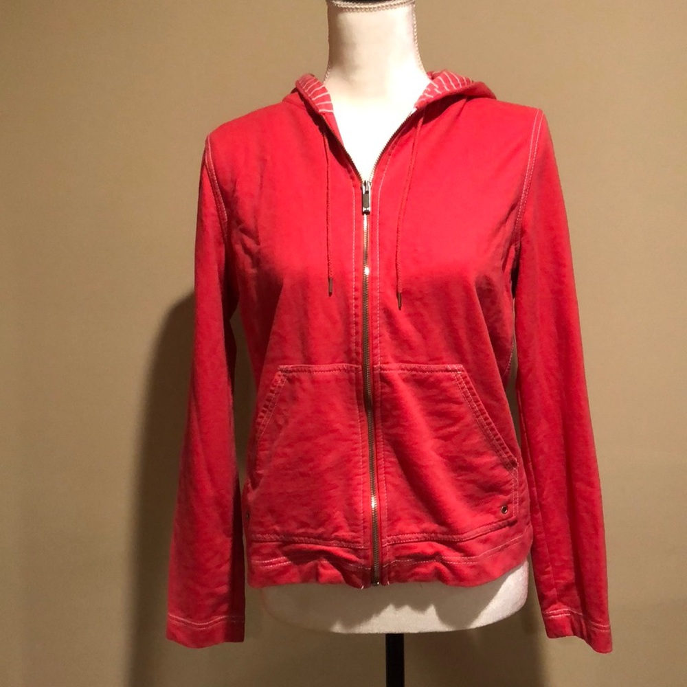 Women’s Med Pink front zip hoodie